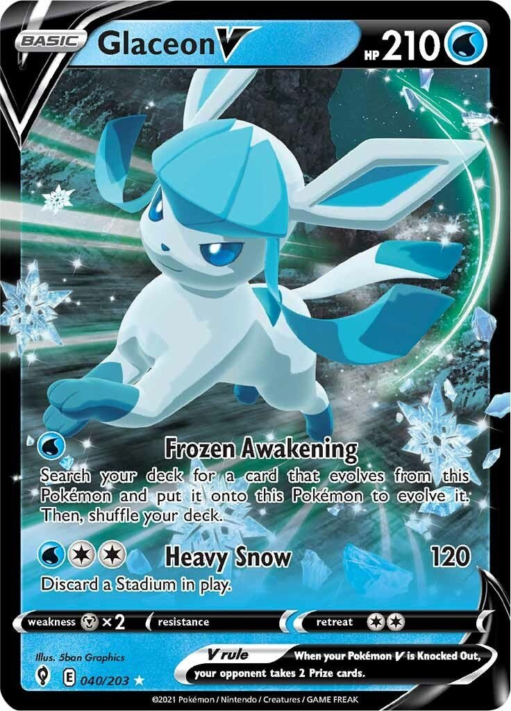 Glaceon V [SWSH07 - 040/203] - Cartes Sportives Rive Sud