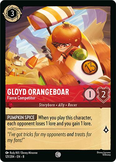 Gloyd Orangeboar - Fierce Competitor [8 - 121/204] - Cartes Sportives Rive Sud