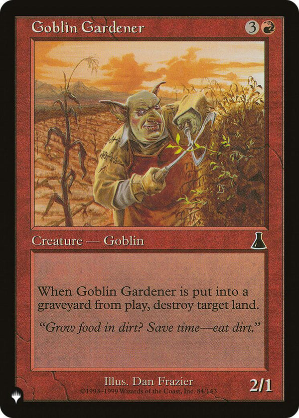 Goblin Gardener [LIST - 84/143] - Cartes Sportives Rive Sud
