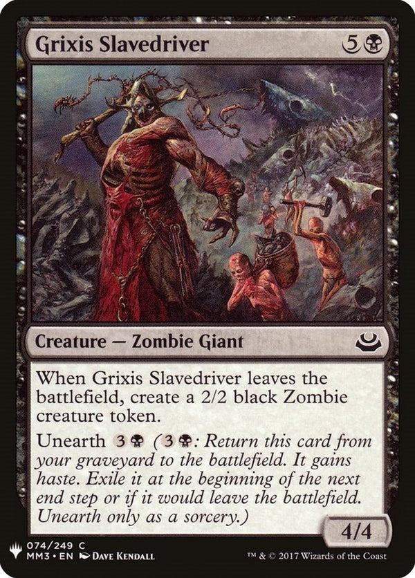 Grixis Slavedriver [LIST - 74] - Cartes Sportives Rive Sud