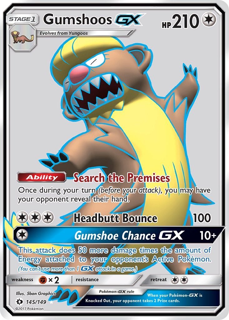 Gumshoos GX (Full Art) [SM01 - 145/149] - Cartes Sportives Rive Sud
