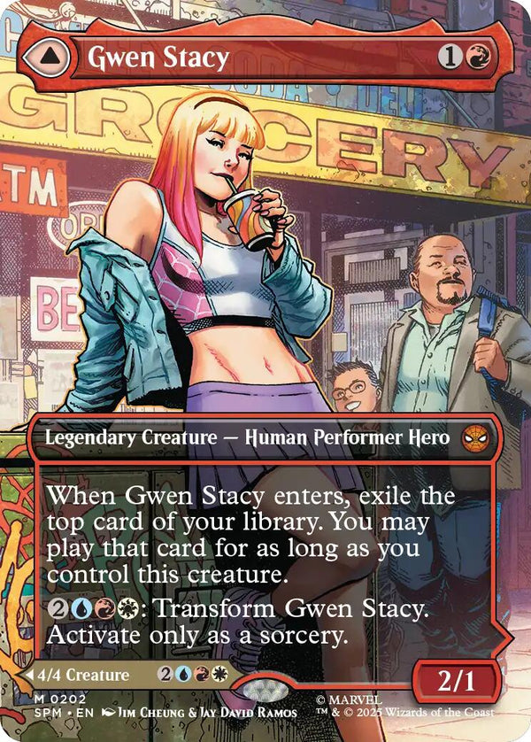 Gwen Stacy (0202) (Borderless) [SPM - 202] - Cartes Sportives Rive Sud
