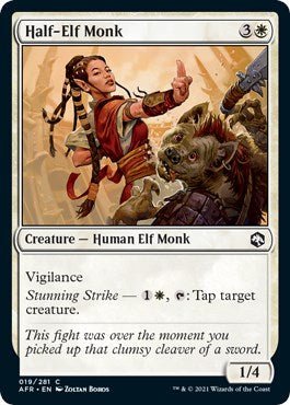 Half - Elf Monk [AFR - 19] - Cartes Sportives Rive Sud