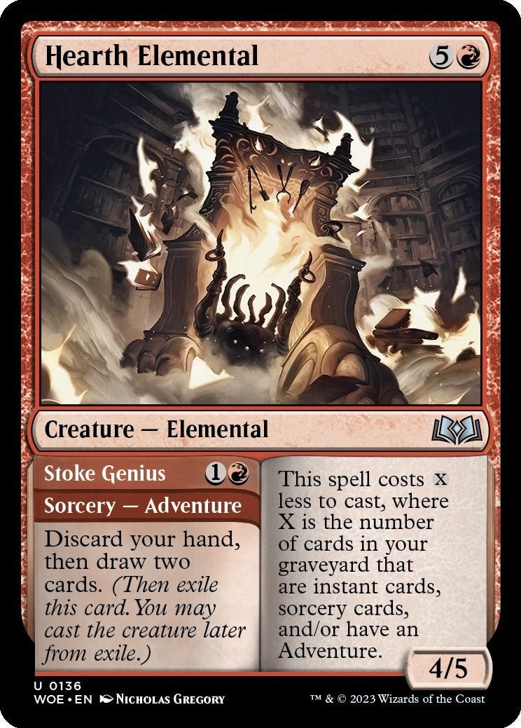 Hearth Elemental [WOE - 136] - Cartes Sportives Rive Sud