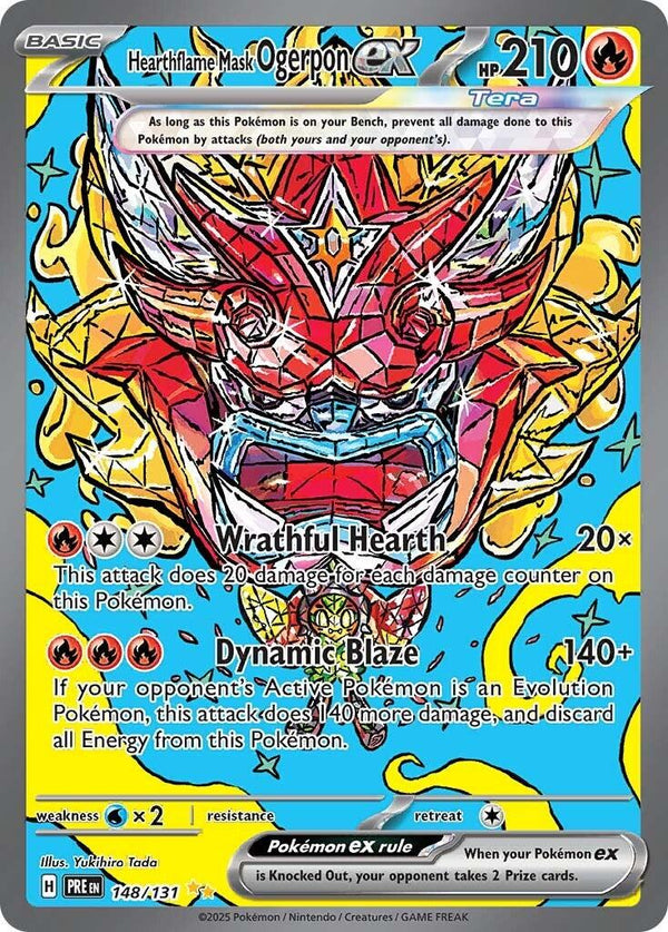 Hearthflame Mask Ogerpon ex - 148/131 [PRE - 148/131] - Cartes Sportives Rive Sud