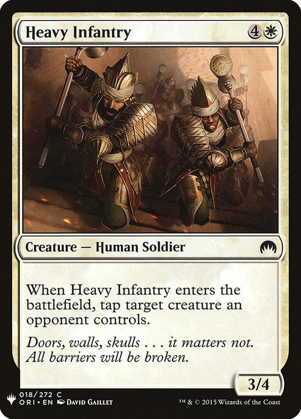 Heavy Infantry [LIST - 18] - Cartes Sportives Rive Sud