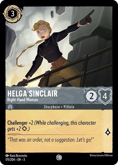 Helga Sinclair - Right - Hand Woman [3 - 175/204] - Cartes Sportives Rive Sud