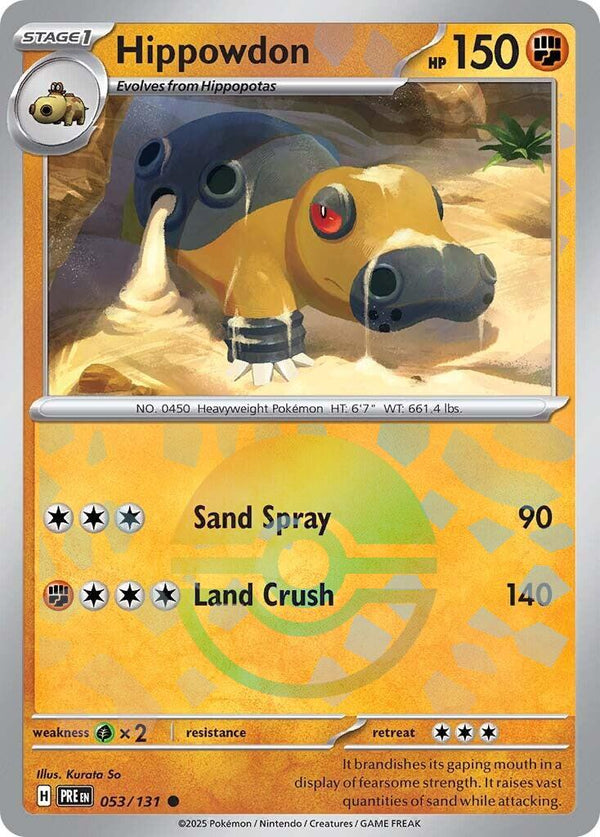 Hippowdon (Poke Ball Pattern) [PRE - 053/131] - Cartes Sportives Rive Sud