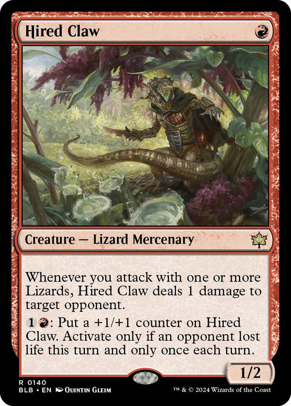 Hired Claw [BLB - 140] - Cartes Sportives Rive Sud