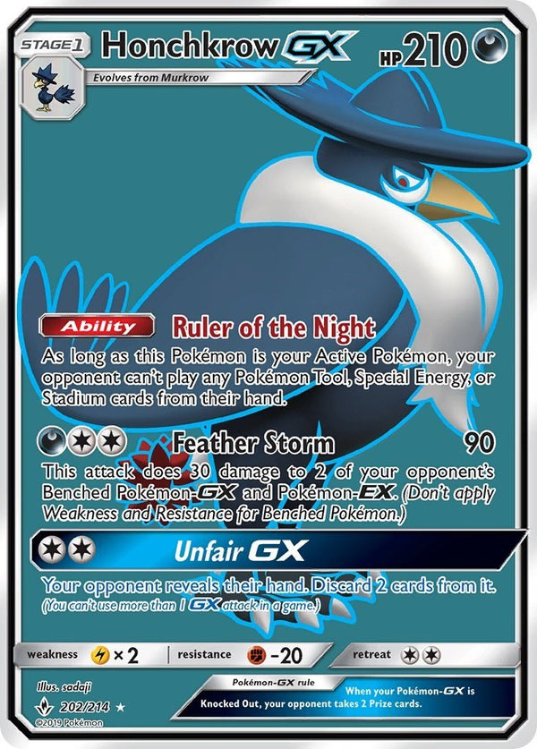 Honchkrow GX (Full Art) [SM10 - 202/214] - Cartes Sportives Rive Sud