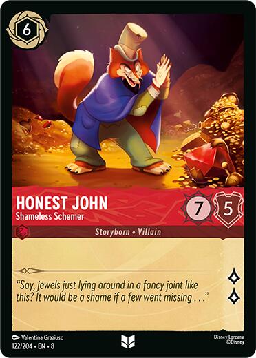 Honest John - Shameless Schemer [8 - 122/204] - Cartes Sportives Rive Sud