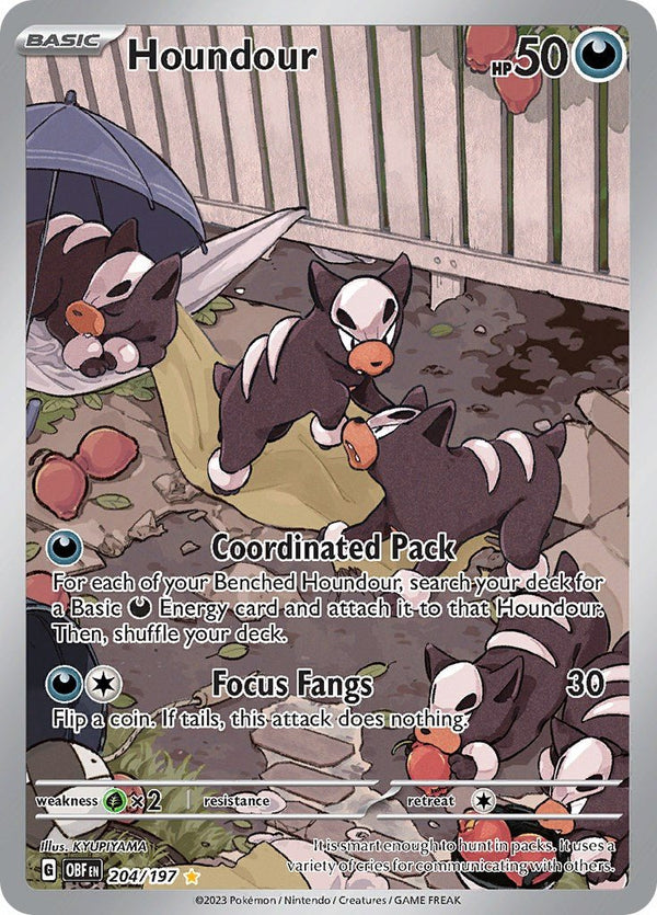 Houndour - 204/197 [OBF - 204/197] - Cartes Sportives Rive Sud