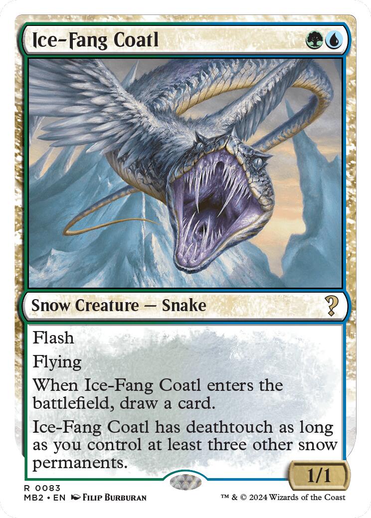 Ice - Fang Coatl (White Border) [MB2 - 83] - Cartes Sportives Rive Sud