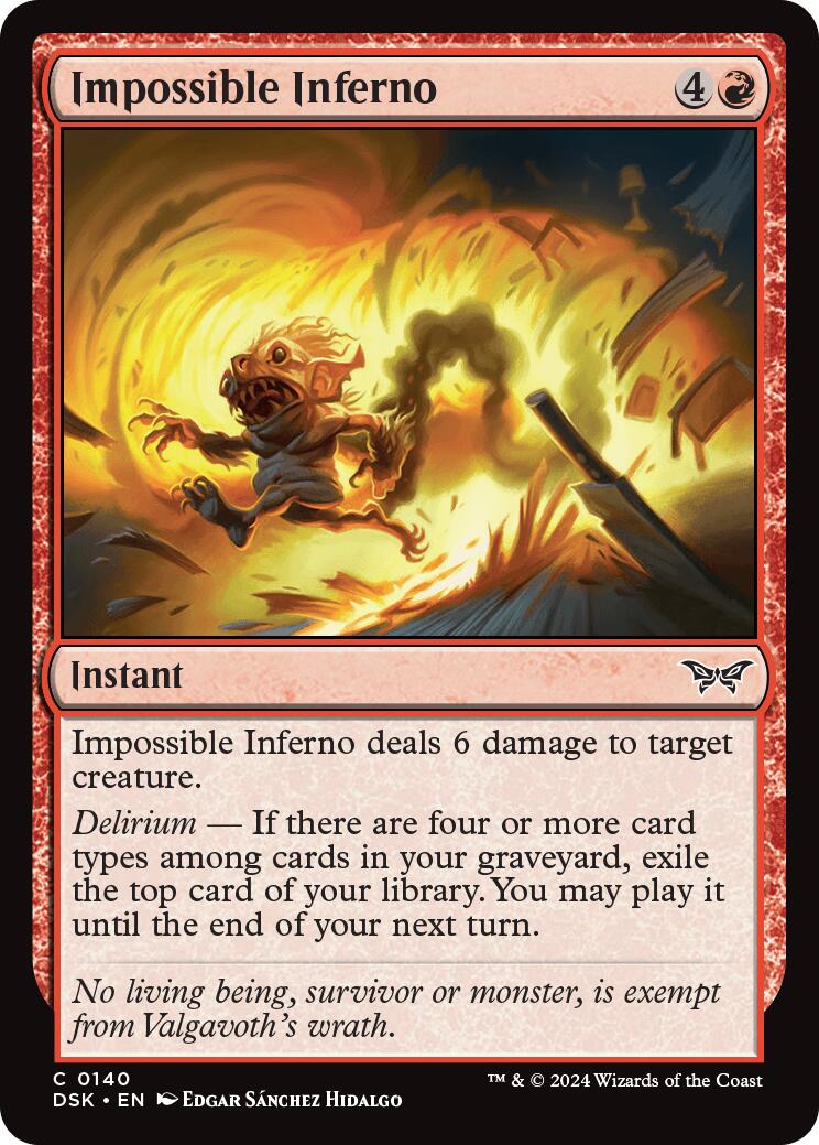 Impossible Inferno [DSK - 140] - Cartes Sportives Rive Sud