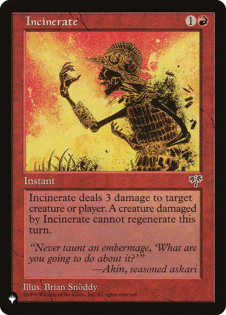 Incinerate - Cartes Sportives Rive Sud