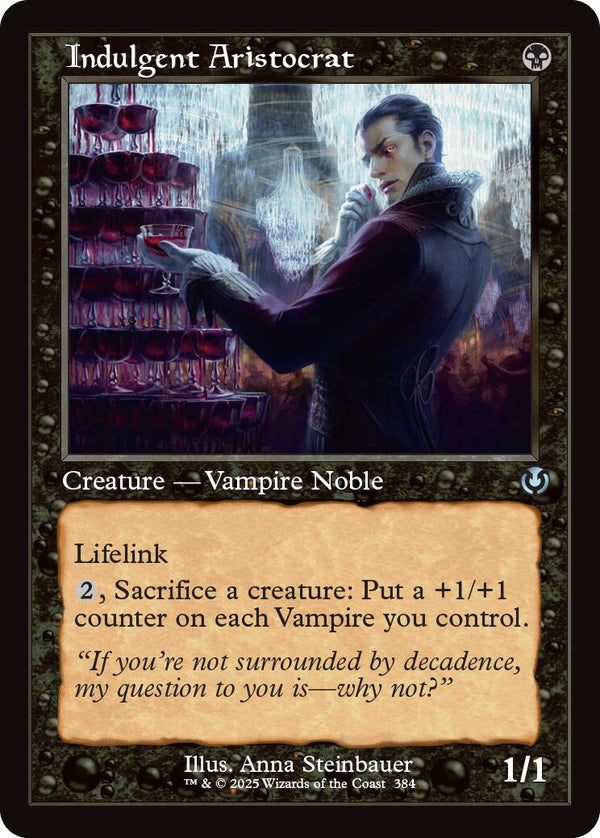 Indulgent Aristocrat (Retro Frame) [INR - 384] - Cartes Sportives Rive Sud