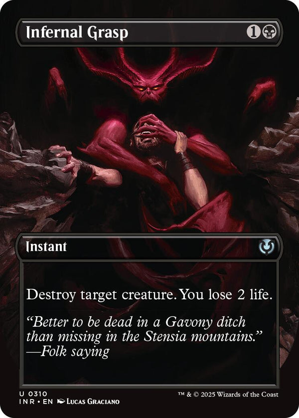 Infernal Grasp (Borderless) [INR - 310] - Cartes Sportives Rive Sud