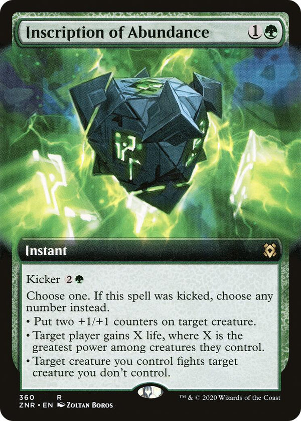 Inscription of Abundance (Extended Art) [ZNR - 360] - Cartes Sportives Rive Sud