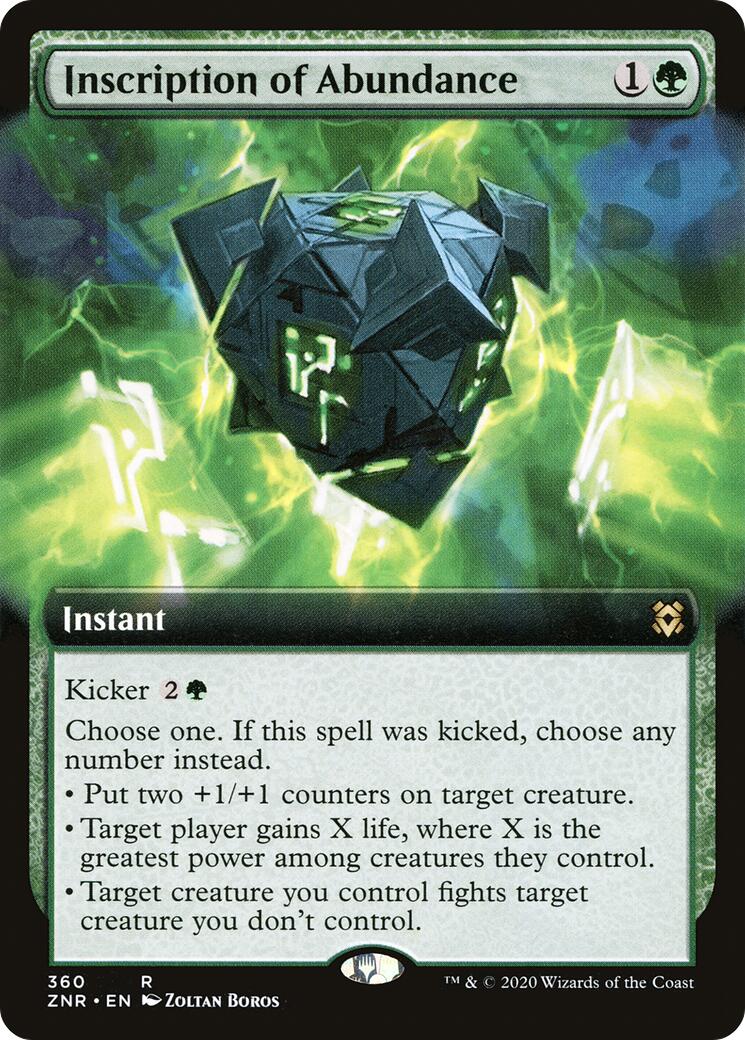 Inscription of Abundance (Extended Art) [ZNR - 360] - Cartes Sportives Rive Sud