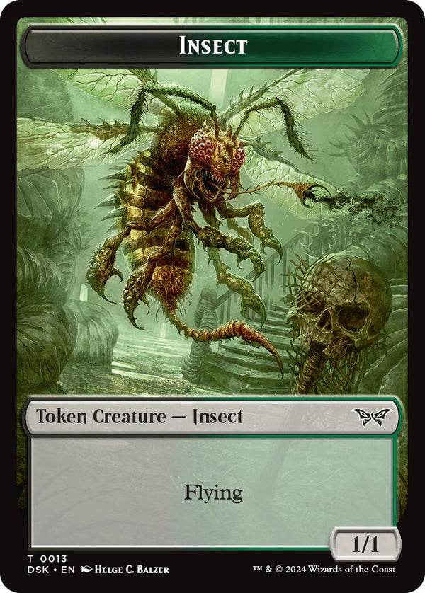 Insect (0013) // Spider Double - Sided Token [DSK - 13 // 12] - Cartes Sportives Rive Sud