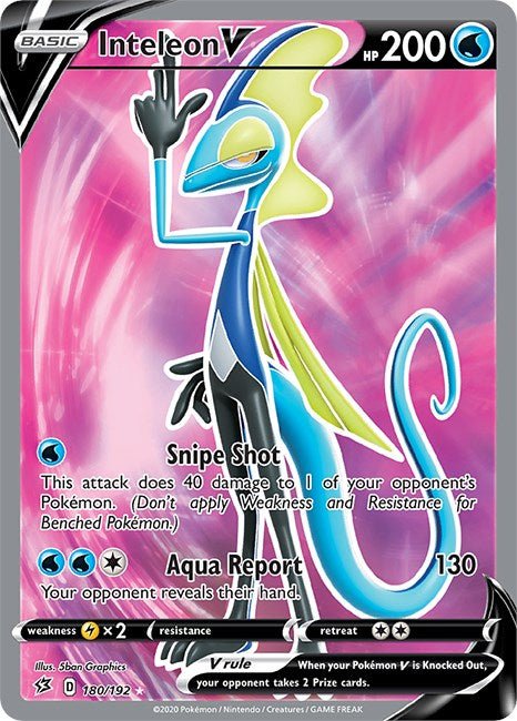 Inteleon V (Full Art) [SWSH02 - 180/192] - Cartes Sportives Rive Sud