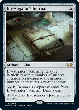 Investigator's Journal [VOW - 258] - Cartes Sportives Rive Sud