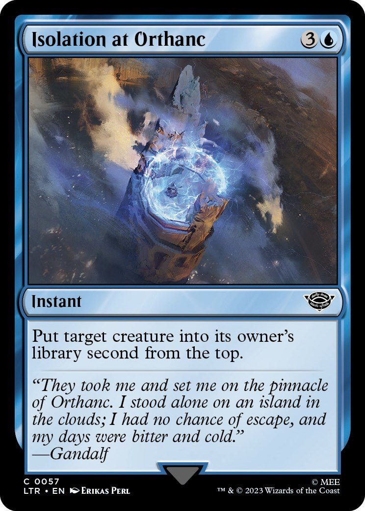 Isolation at Orthanc [LTR - 57] - Cartes Sportives Rive Sud