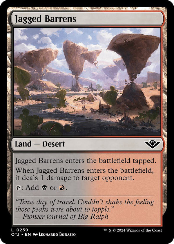 Jagged Barrens [OTJ - 259] - Cartes Sportives Rive Sud