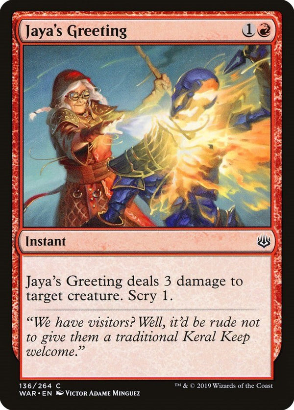 Jaya's Greeting [WAR - 136] - Cartes Sportives Rive Sud