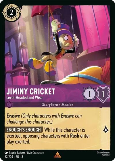 Jiminy Cricket - Level - Headed and Wise [8 - 62/204] - Cartes Sportives Rive Sud