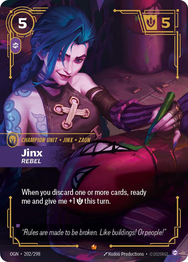 Jinx - Rebel [OGN - 202/298] - Cartes Sportives Rive Sud