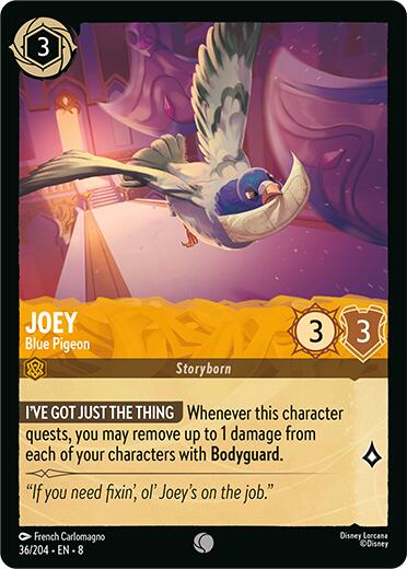 Joey - Blue Pigeon [8 - 36/204] - Cartes Sportives Rive Sud