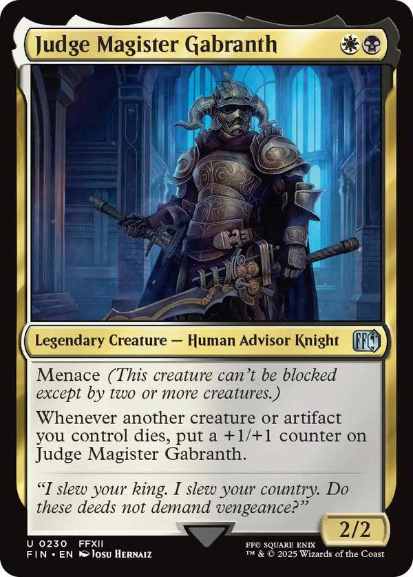 Judge Magister Gabranth [FIN - 230] - Cartes Sportives Rive Sud