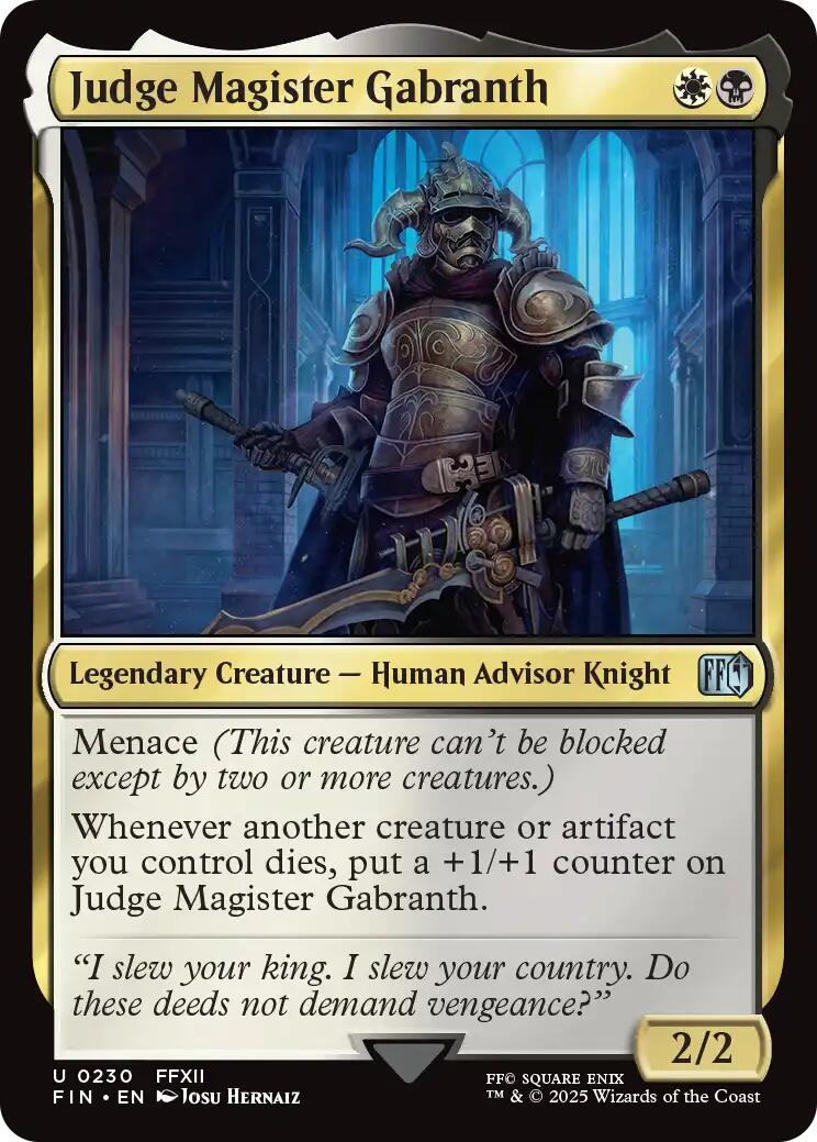 Judge Magister Gabranth [FIN - 230] - Cartes Sportives Rive Sud