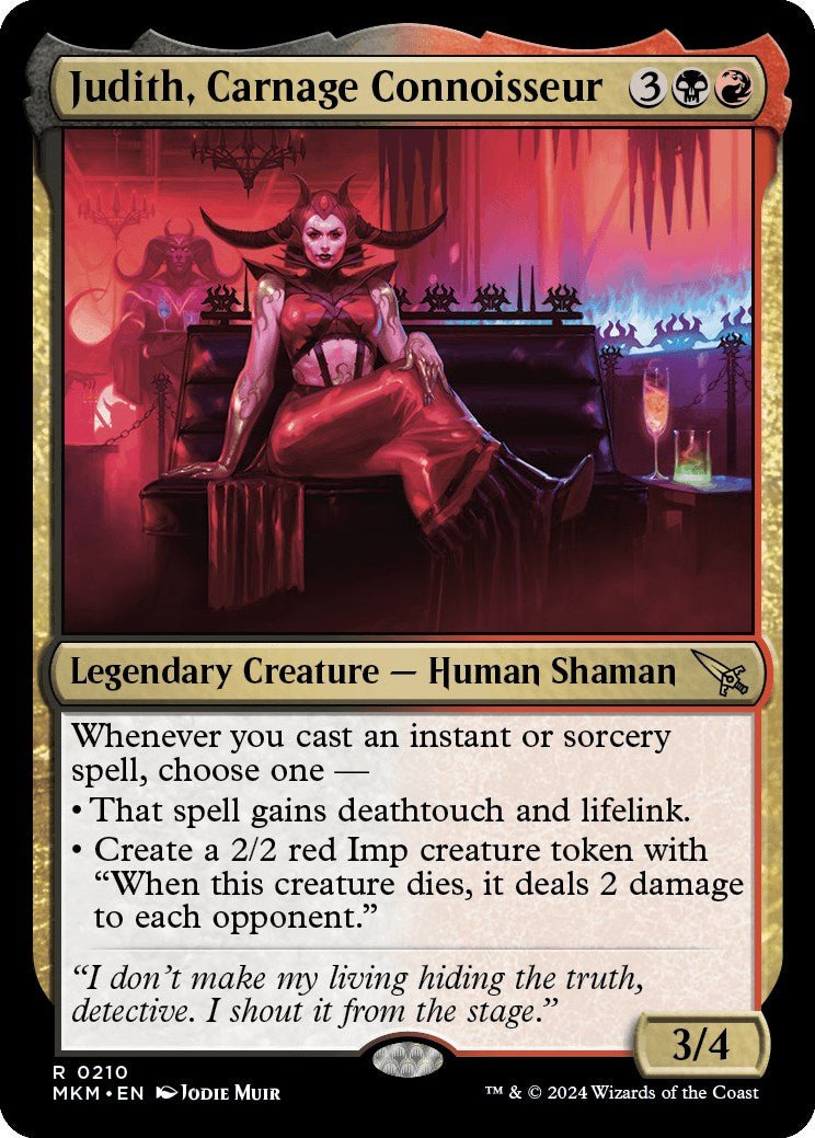 Judith, Carnage Connoisseur [MKM - 210] - Cartes Sportives Rive Sud