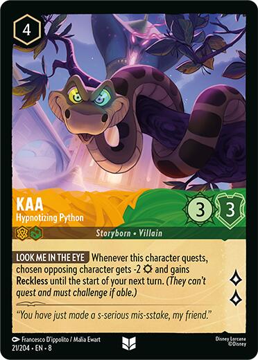 Kaa - Hypnotizing Python [8 - 21/204] - Cartes Sportives Rive Sud