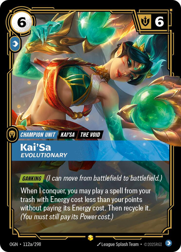 Kai'Sa - Evolutionary (Alternate Art) [OGN - 112a/298] - Cartes Sportives Rive Sud