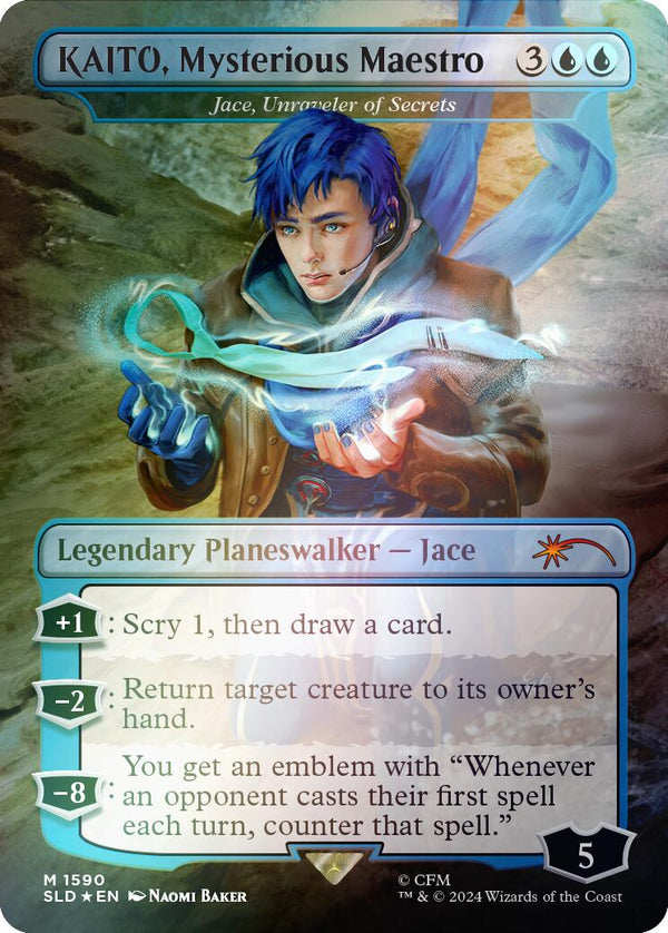 KAITO, Mysterious Maestro - Jace, Unraveler of Secrets (Rainbow Foil) [SLD - 1590] - Cartes Sportives Rive Sud