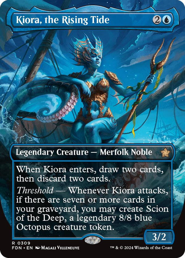 Kiora, the Rising Tide (Borderless) [FDN - 309] - Cartes Sportives Rive Sud