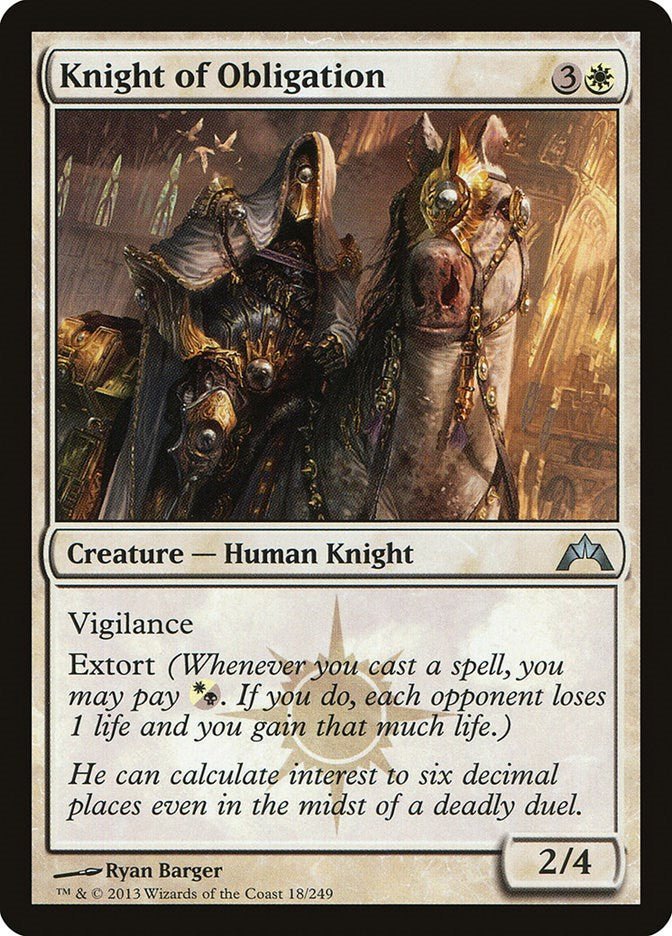 Knight of Obligation [GTC - 18] - Cartes Sportives Rive Sud