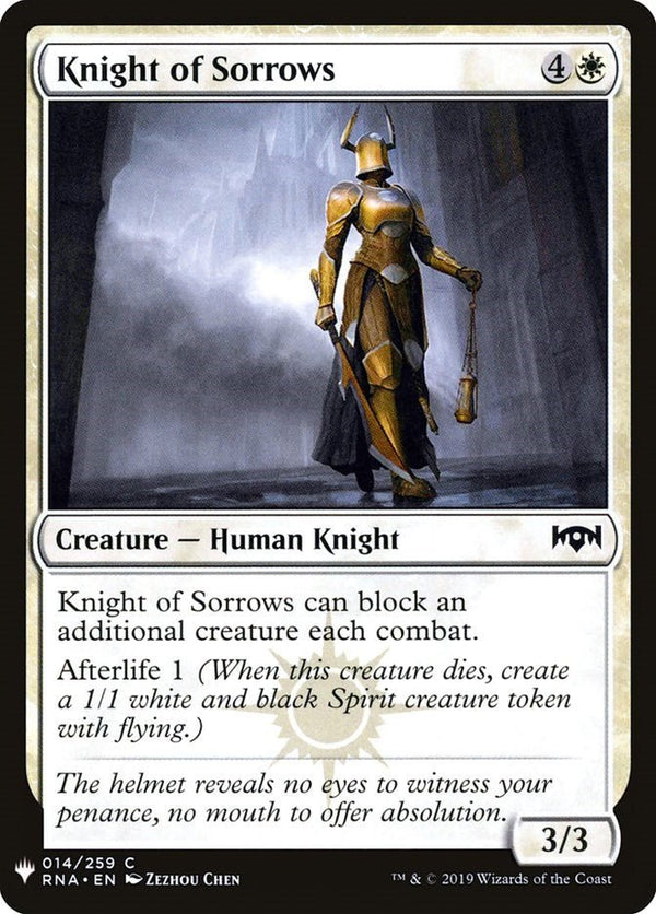 Knight of Sorrows [LIST - 14] - Cartes Sportives Rive Sud