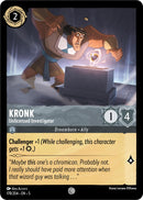 Kronk - Unlicensed Investigator [5 - 178/204] - Cartes Sportives Rive Sud