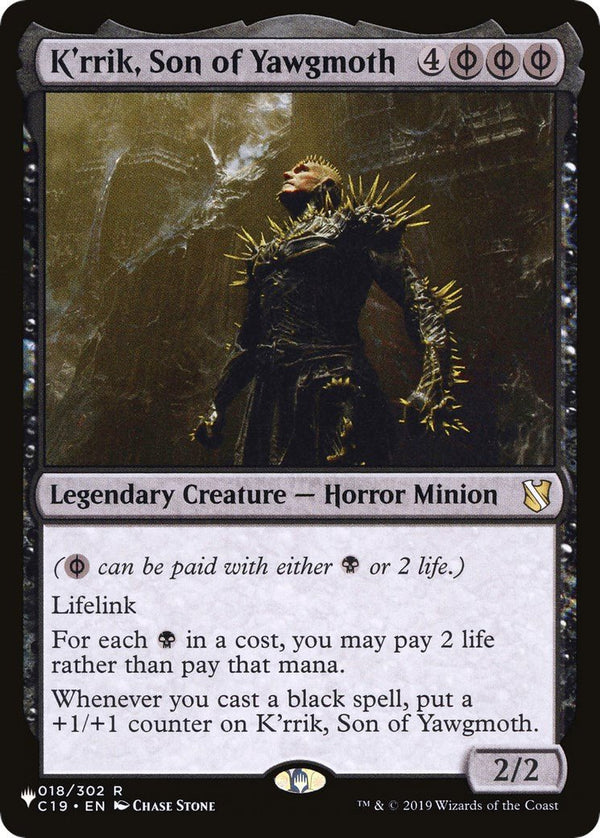 K'rrik, Son of Yawgmoth [LIST - 18] - Cartes Sportives Rive Sud