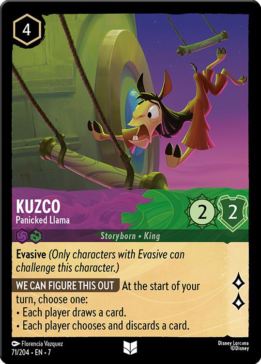 Kuzco - Panicked Llama [7 - 71/204] - Cartes Sportives Rive Sud