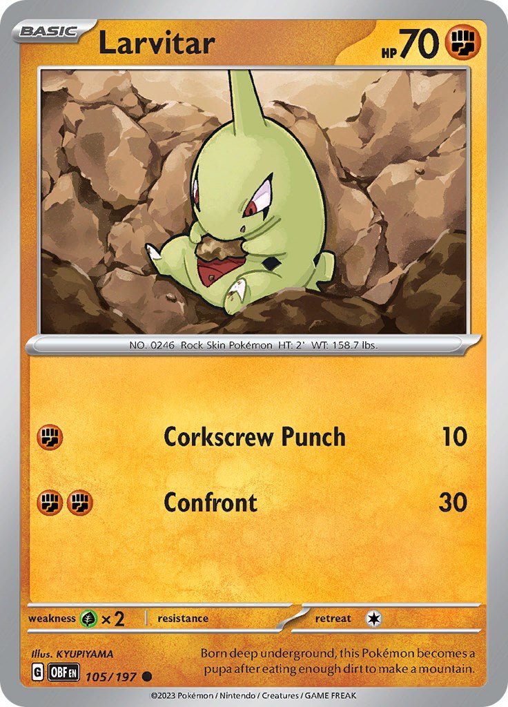 Larvitar [OBF - 105/197] - Cartes Sportives Rive Sud