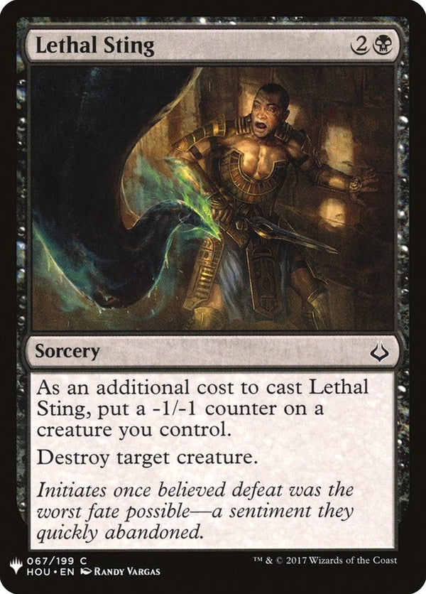 Lethal Sting [LIST - 67] - Cartes Sportives Rive Sud