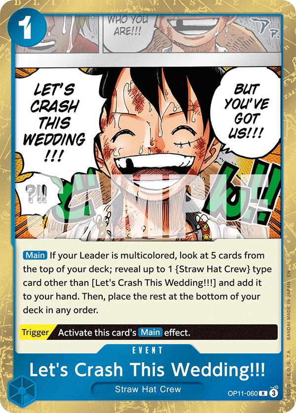 Let's Crash This Wedding!!! [OP11 - OP11 - 060] - Cartes Sportives Rive Sud
