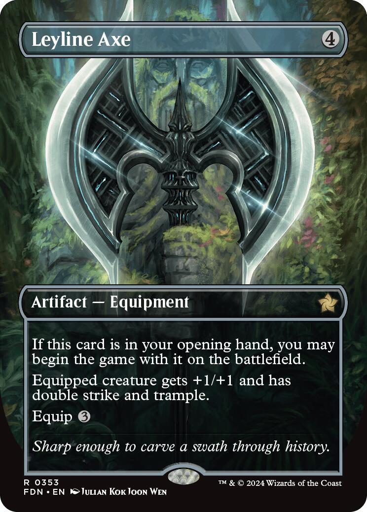 Leyline Axe (Borderless) [FDN - 353] - Cartes Sportives Rive Sud