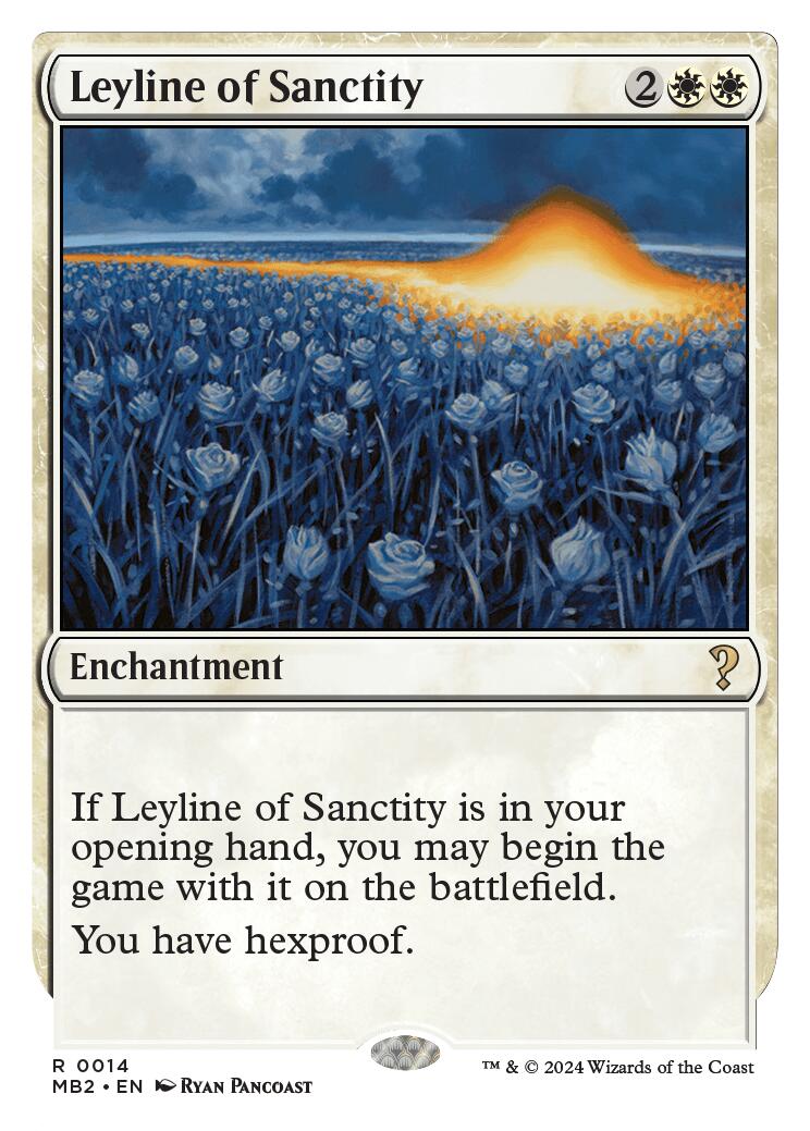 Leyline of Sanctity (White Border) [MB2 - 14] - Cartes Sportives Rive Sud