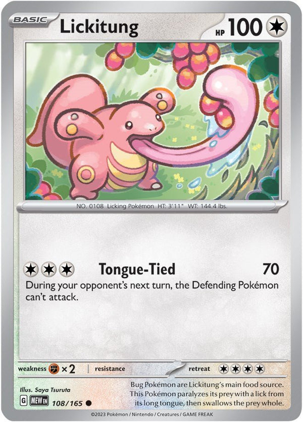 Lickitung [MEW - 108/165] - Cartes Sportives Rive Sud